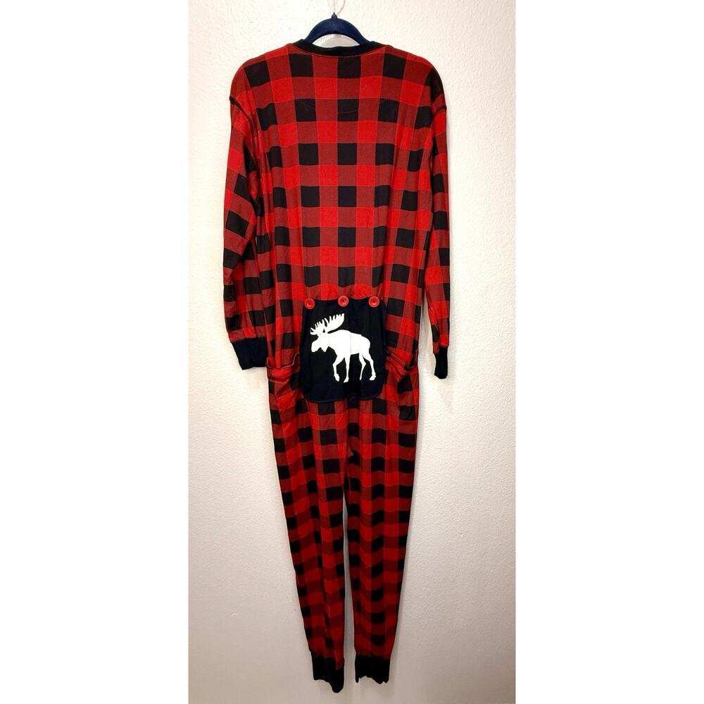 Alaska Cruise Pajamas XL Moose Buffalo Plaid Union Suit Little Blue House Hatley